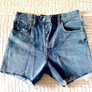 Brand new AGOLDE High Rise Slim Leg Denim Shorts